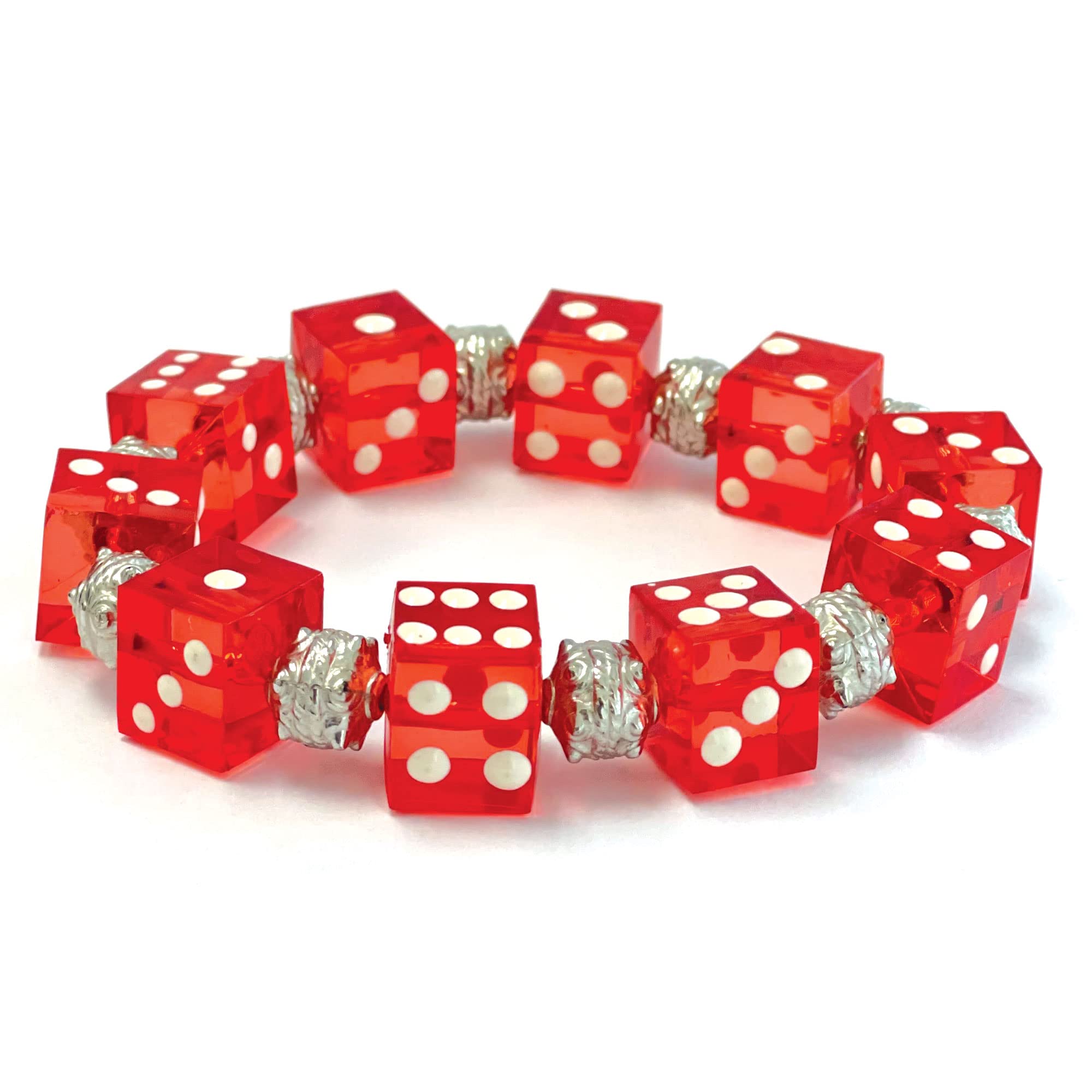 Amazon.com: Dice Bracelet, Casino Bunco Plastic Beaded Stretch